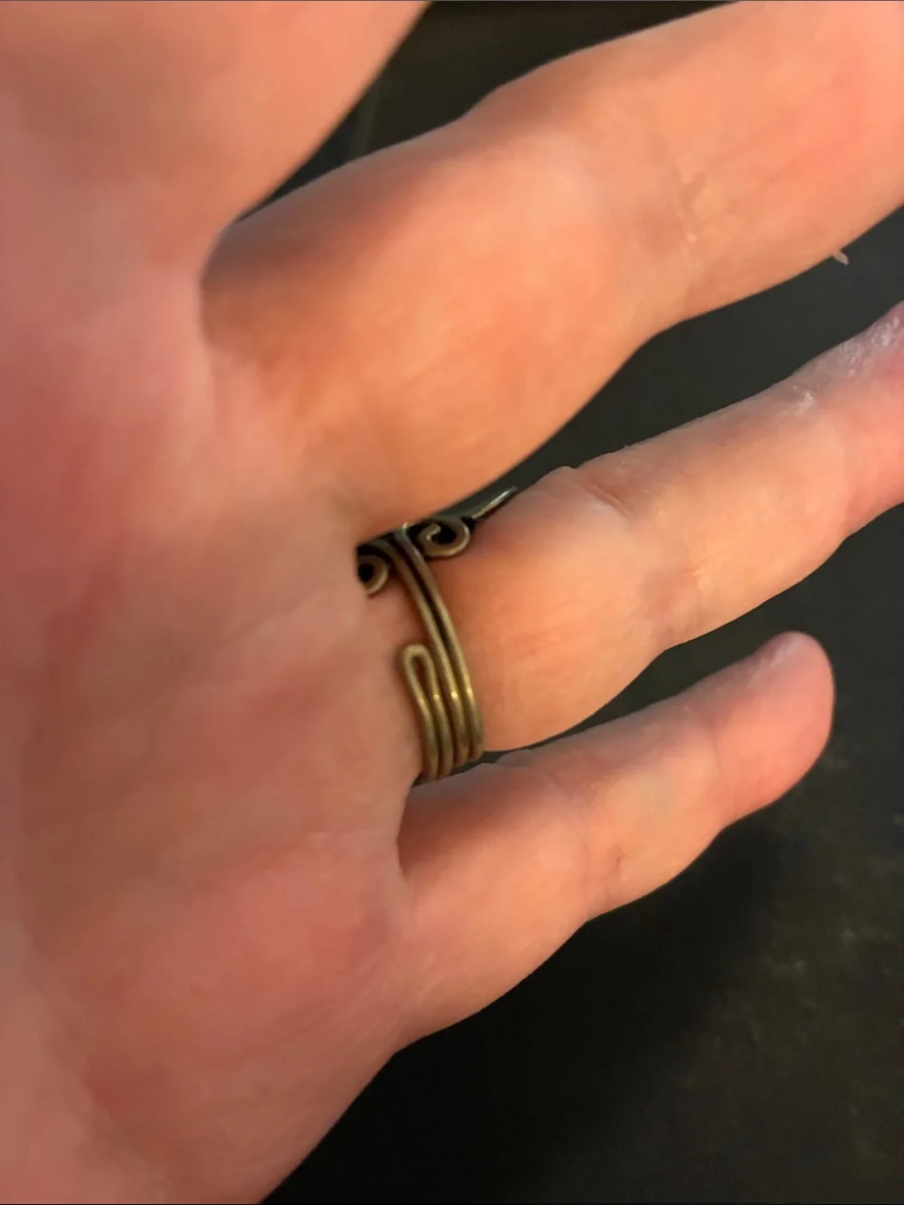 Evil Eye Gold-Tone Statement Ring with Blue Accent. NWOT
